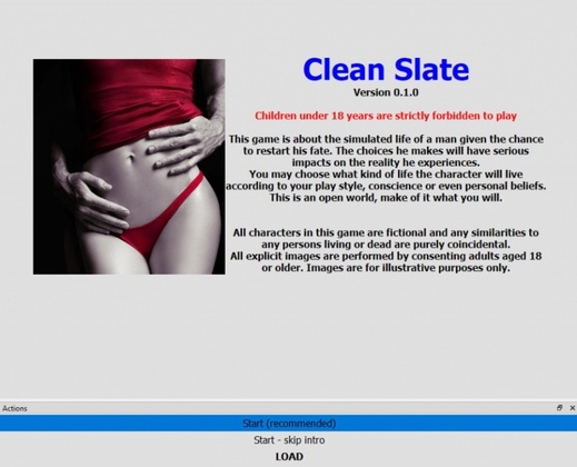Porn Game: Clean Slate v0.5.1 by Mugwump