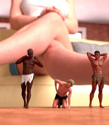 3D  GiantStarGirl - Claire Brook and the Village Full of Men