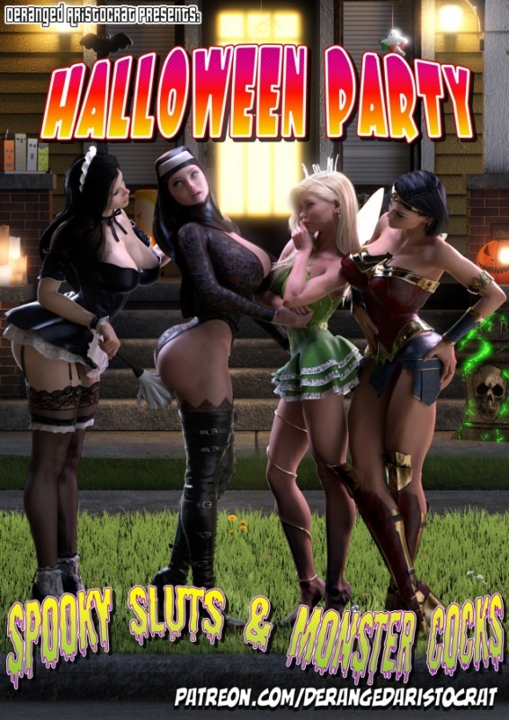 3D  DerangedAristocrat - Halloween Party - Spooky Sluts & Monster Cocks - Spanish