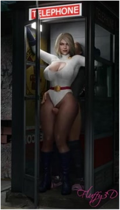 Power Girl thighjob (DC Comics)