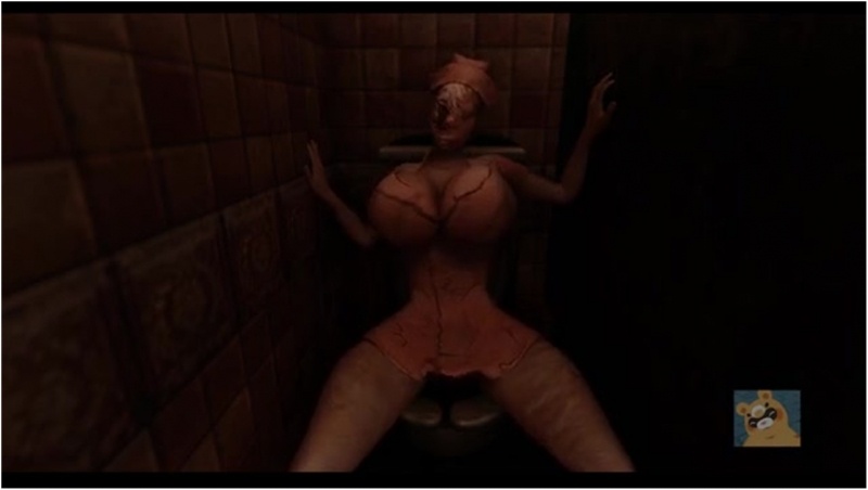 Silent Hill Nurse in Public Bathroom (alternate)