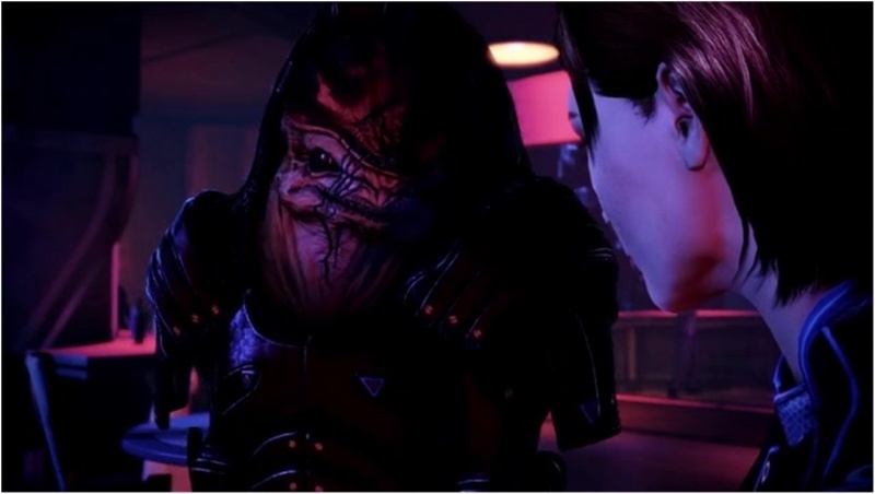 Femshep (Commander Shepard) and Wrex fucking outside club (Mass Effect)