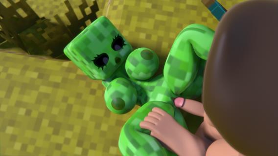 Porn Game: JoSilver – The Busty Creeper Minecraft