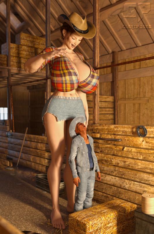 3D  GiantPoser - Tall Farm Girl