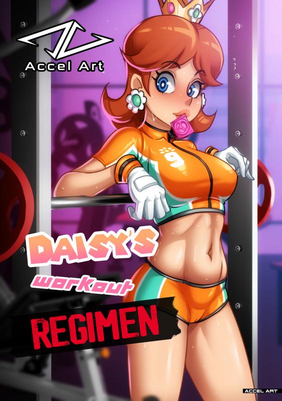 Accel Art - Waifu Cast - Daisy\'s workout REGIMEN (Mario Strikers)