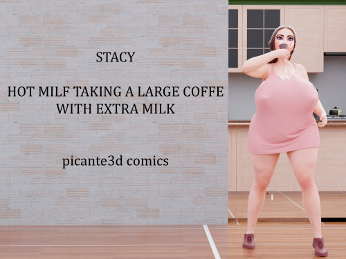 3D  Picante3D - Drinking Coffee With Extra Milk