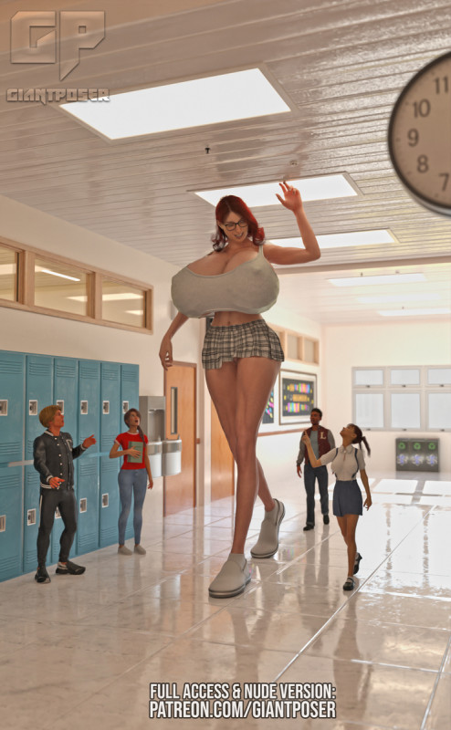 3D  GiantPoser - Huge College Girl