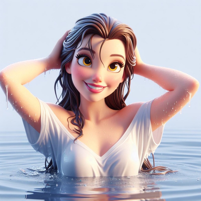 3D  AICad20 - Belle in the Water