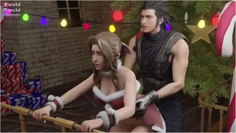 Aerith fucked by Zack on Christmas