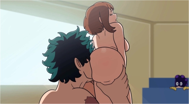 Midoriya eating Ochako's ass