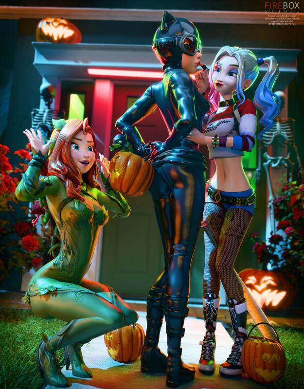 Firebox Studios - Halloween Trick or Treat - Anna, Rapunzel & Elsa