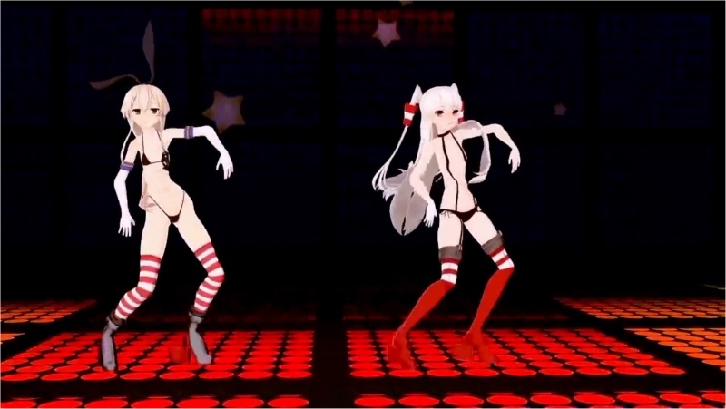 Shimakaze & Amatsukaze - Chocolate Cream [MMD R15] west4826