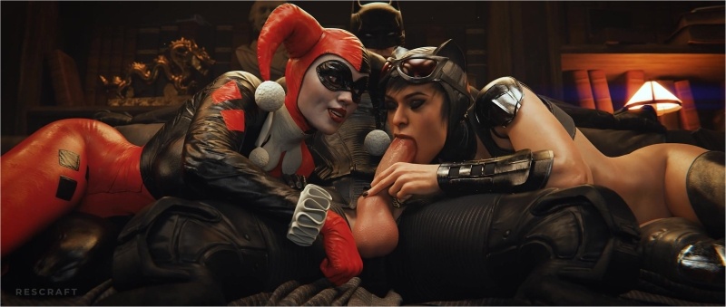 Harley and Catwoman Sharing Batmans Cock [Rescraft] (Sound Update)