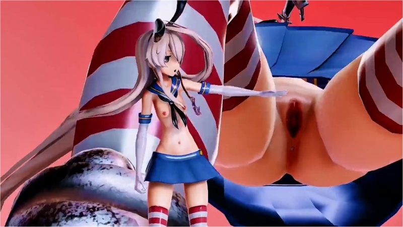 Shimakaze - I Love (Low View) [MMD R18] Norabito