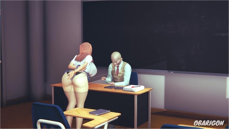 Honoka in the classroom.