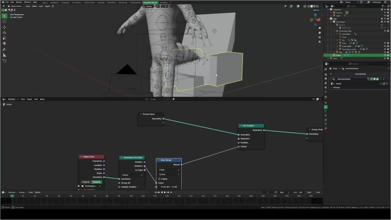 Blender tutorial: Geonode for pillow(s)