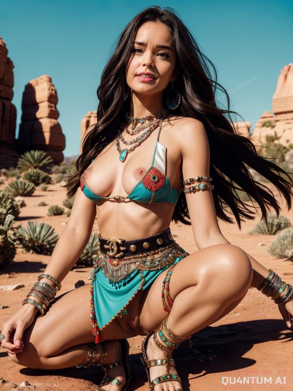 AI Rachell Valkyrae Rae - Content Creator Twitch Streamer Desert Influencer Mexican Hacienda Desert Sunny
