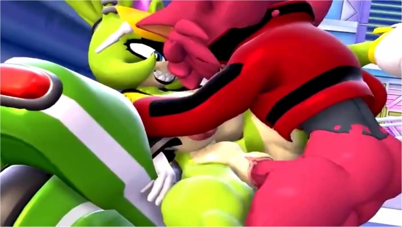 Surge and Wave have a threesome with Ace