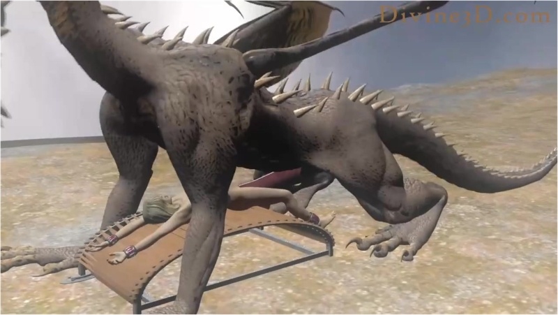 Dragon & blonde on Chaise Longue