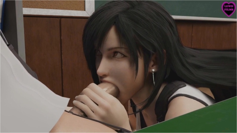 LewdFilms - F-the Teacher! - Lara Croft, Tifa Lockhart and Jessie Rasberry (Futa)