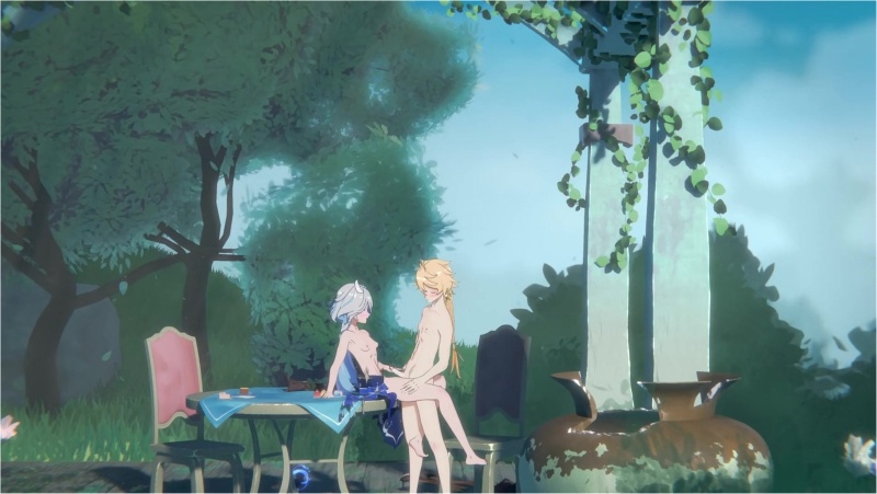 Furina gets fucked by aether for 4 minutes straight