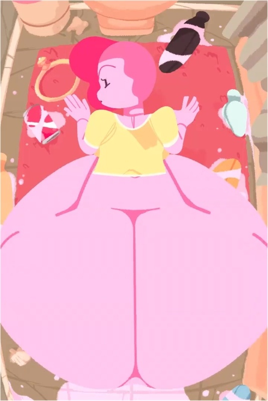 Princess Bubblegum dildo ejection