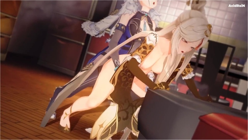 Ningguang x Futa Yelan sex video (Genshin impact) 凝光x夜