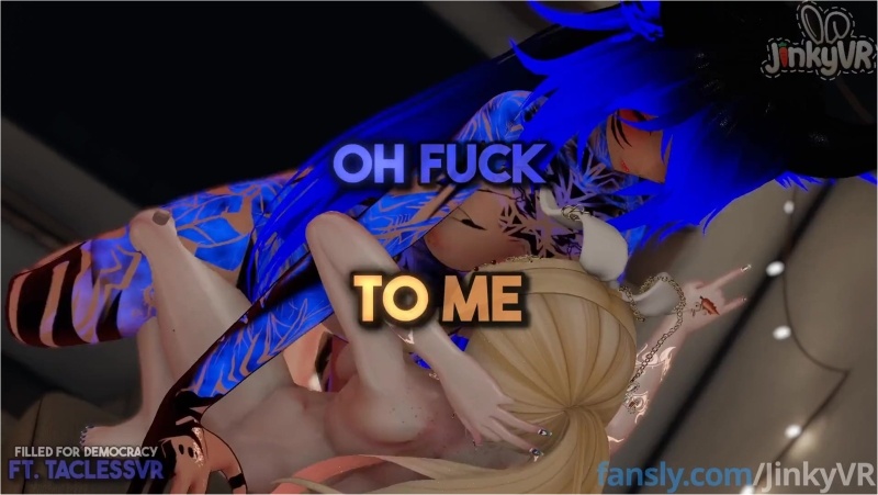 [JinkyVR] Getting CREAMPIED by @taclessvr in a mating press position