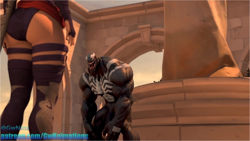 Psylocke x Venom Face fuck [Gwknimations]