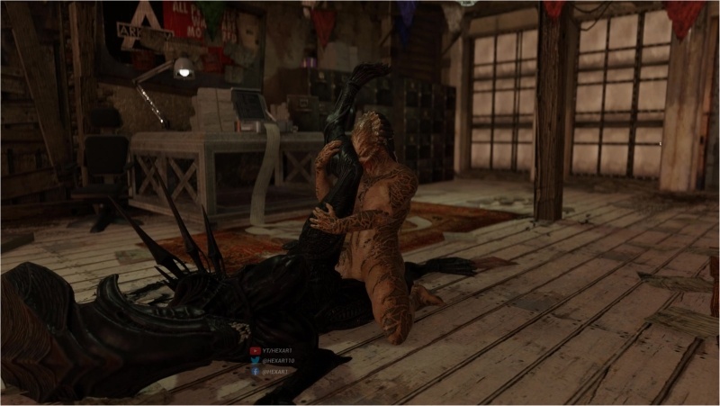 female yautja dominates a xeno queen (V1)