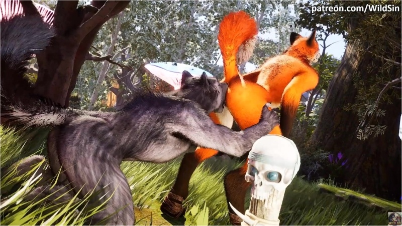 Werewolf fucks Fox girl in The Forest