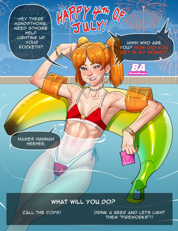 BlazinAhegao - Happy 4th of July: Hannah