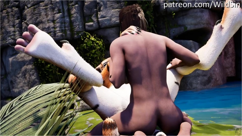 Man fucks TIgress furry in the mountain pond