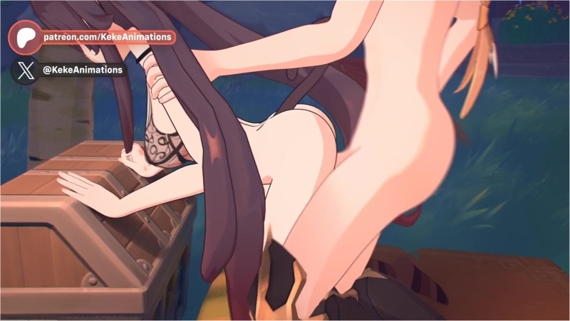 Hu Tao Catgirl Genshin Impact Animation #13