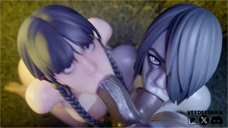 Wednesday X Willow Double BJ (Blacked/Cum) [Veedeeshka]