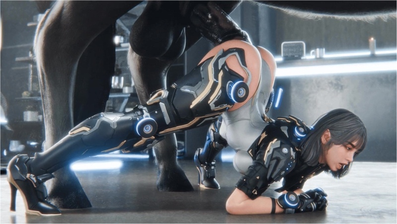 Ultimate bunny fucked by thick horsecock