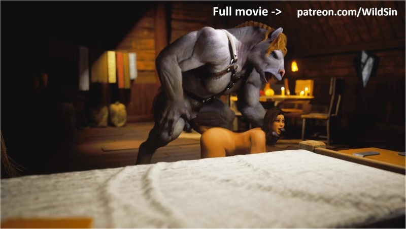 Monster Horse Cock and curvy girl