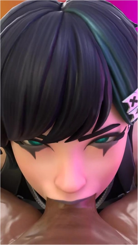 Rain Show Off her Deepthroating Skill