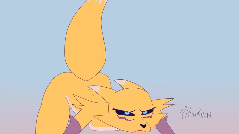Renamon Deepthroat to Oral Creampie Loop (Sounded) [Digimon NSFW Animation]