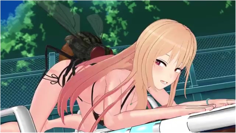 Marin teases Insects at the pool