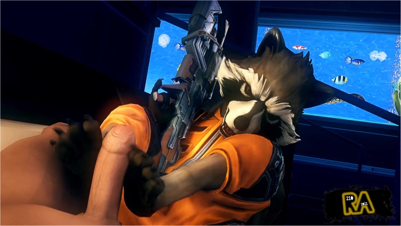 Rocket Raccoon FootJob POV