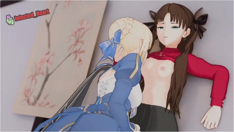 Saber Worships Rin [Infected_Heart]