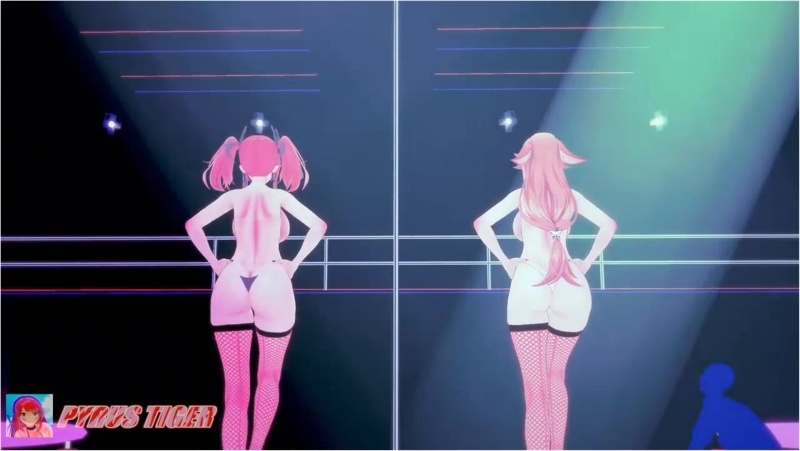 [Koikatsu/Commission]Twerk and Thot Shit || Raiden Shogun & Eula/Yae Miko & Bremerton