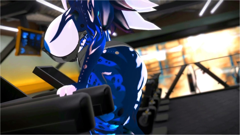 BlipsVR - Lewd Furry MILF Expands Ass and Tits at the Gym