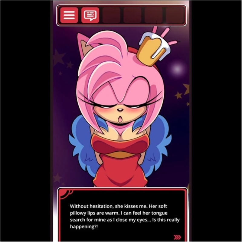 Amy Rose - Rosy Passion Visual Novel Section Gameplay