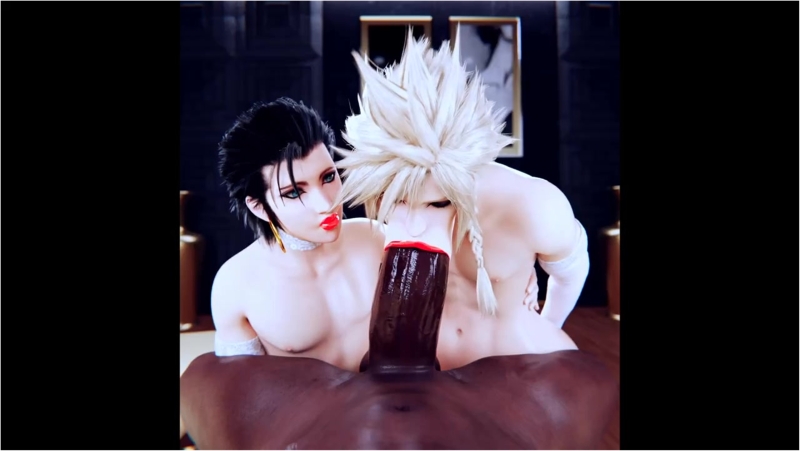 Cloud and Zack sharing BBC