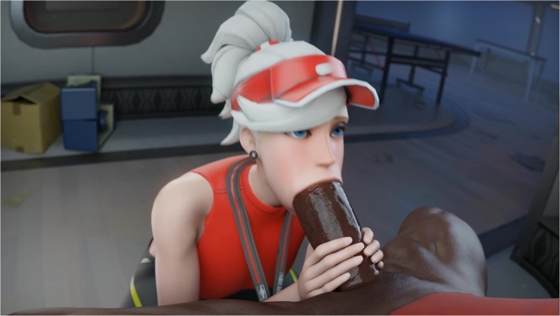 Life guard mercy loses in ping pong