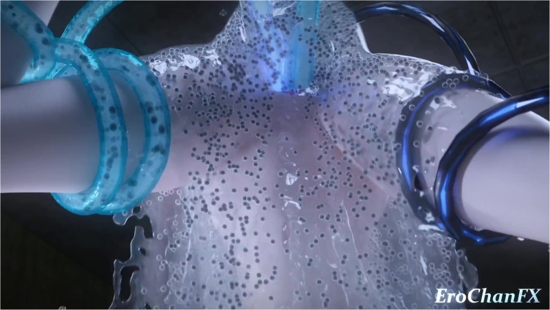 Genshin Nicole gets her holes filled by mecha and slimy tentacles