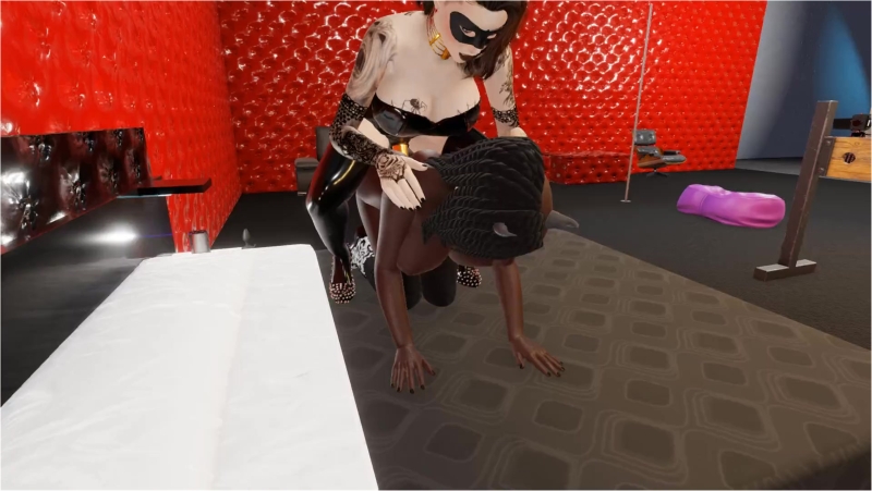 White Mistress fuck her slut slave deep in ass.