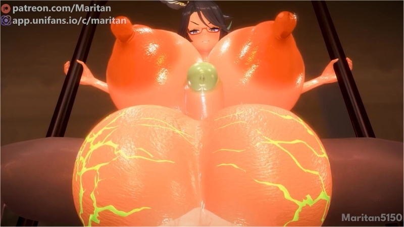 Xianyun x Furina - Crushed under her gigantic balls ❤ (Size Difference / Futanari)